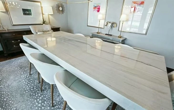 Mont Blanc Quartzite dining table